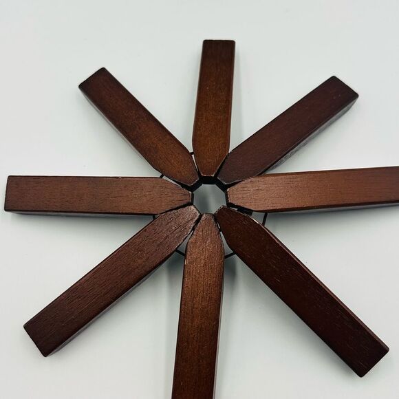 New Wooden Trivets Insulation Pad Tree Shape Set Coasters Holiday Christmas - Picture 6 of 11